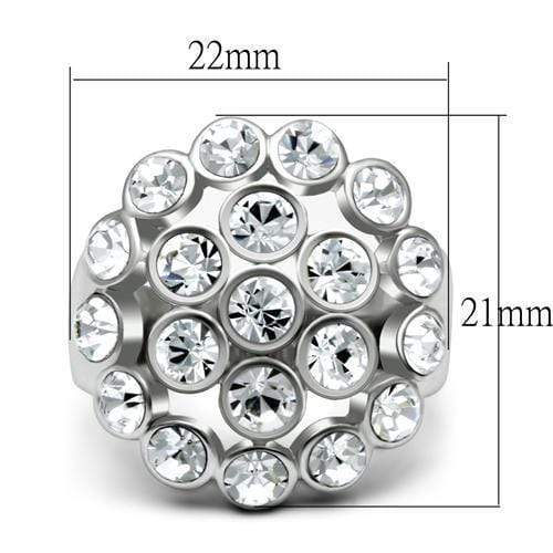 Silver Jewelry Rings Cool Rings LO2096 Rhodium Brass Ring with Top Grade Crystal Alamode Fashion Jewelry Outlet