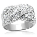 Silver Jewelry Rings Cool Rings LO2101 Rhodium Brass Ring with Top Grade Crystal Alamode Fashion Jewelry Outlet