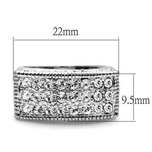 Silver Jewelry Rings Cool Rings LO2103 Rhodium Brass Ring with Top Grade Crystal Alamode Fashion Jewelry Outlet