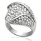 Cool Rings LO2105 Rhodium Brass Ring with Top Grade Crystal