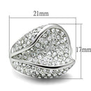 Silver Jewelry Rings Cool Rings LO2105 Rhodium Brass Ring with Top Grade Crystal Alamode Fashion Jewelry Outlet