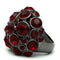 Cool Rings LO2501 Ruthenium Brass Ring with Top Grade Crystal in Siam