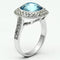 Cool Rings LO2506 Rhodium Brass Ring with Top Grade Crystal