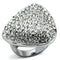 Cool Rings LO2515 Rhodium Brass Ring with Top Grade Crystal