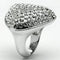 Cool Rings LO2515 Rhodium Brass Ring with Top Grade Crystal