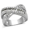 Cool Rings LO2942 Rhodium Brass Ring with Top Grade Crystal