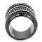 Silver Jewelry Rings Cool Rings LO2967 Ruthenium Brass Ring with Top Grade Crystal Alamode Fashion Jewelry Outlet