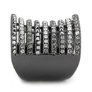 Silver Jewelry Rings Cool Rings LO2967 Ruthenium Brass Ring with Top Grade Crystal Alamode Fashion Jewelry Outlet