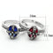 Cool Rings LO2997 Rhodium Brass Ring with Synthetic
