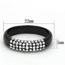 Silver Jewelry Rings Cool Rings LO3068 TIN Cobalt Black Brass Ring with Top Grade Crystal Alamode Fashion Jewelry Outlet