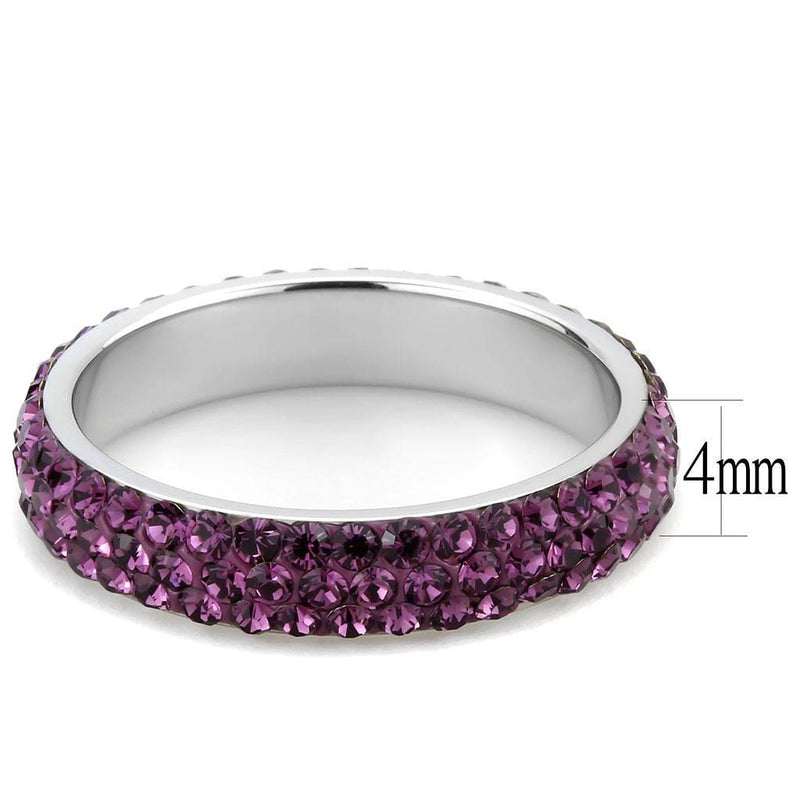 Crystal Engagement Rings TK3541 Stainless Steel Ring with Top Grade Crystal