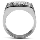 Crystal Engagement Rings TK357 Stainless Steel Ring with Top Grade Crystal