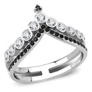 Crystal Engagement Rings TK3588 Stainless Steel Ring with Crystal