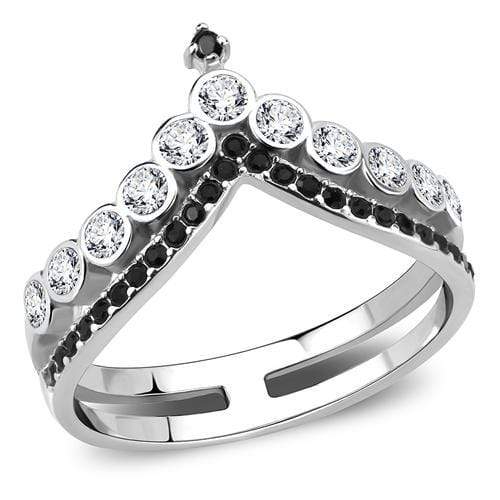 Crystal Engagement Rings TK3588 Stainless Steel Ring with Crystal