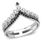 Crystal Engagement Rings TK3588 Stainless Steel Ring with Crystal