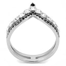 Crystal Engagement Rings TK3588 Stainless Steel Ring with Crystal