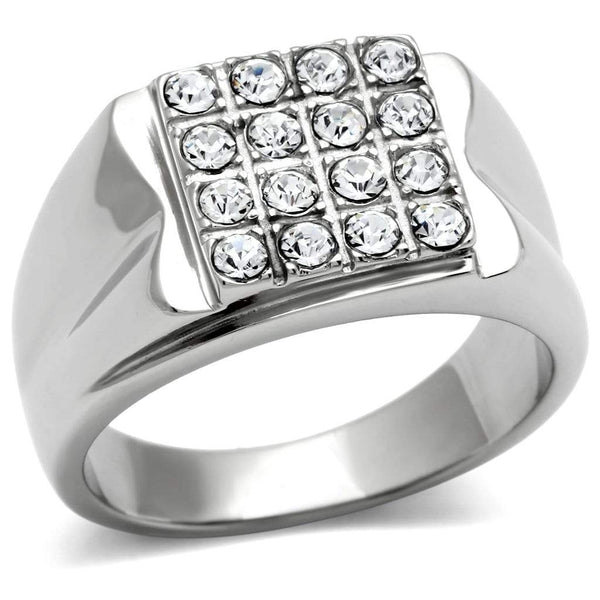 Crystal Engagement Rings TK359 Stainless Steel Ring with Top Grade Crystal