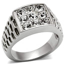 Crystal Engagement Rings TK360 Stainless Steel Ring with Top Grade Crystal