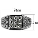 Crystal Engagement Rings TK361 Stainless Steel Ring with Top Grade Crystal