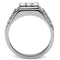 Crystal Engagement Rings TK361 Stainless Steel Ring with Top Grade Crystal