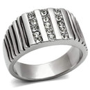 Crystal Engagement Rings TK364 Stainless Steel Ring with Top Grade Crystal