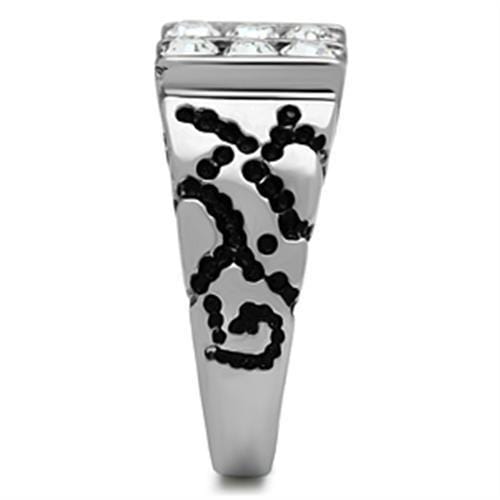 Crystal Engagement Rings TK365 Stainless Steel Ring with Top Grade Crystal