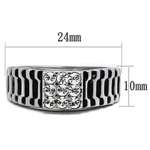 Crystal Engagement Rings TK368 Stainless Steel Ring with Top Grade Crystal