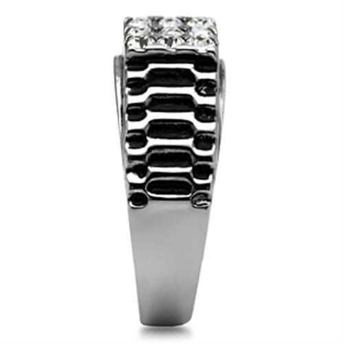 Crystal Engagement Rings TK368 Stainless Steel Ring with Top Grade Crystal