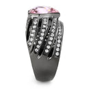 Crystal Engagement Rings TK3686 - Stainless Steel Ring with Crystal