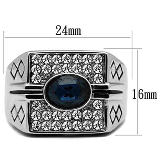 Crystal Engagement Rings TK369 Stainless Steel Ring with Top Grade Crystal