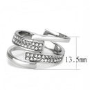 Crystal Engagement Rings TK3702 Stainless Steel Ring with Crystal