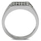 Crystal Engagement Rings TK375 Stainless Steel Ring with Top Grade Crystal