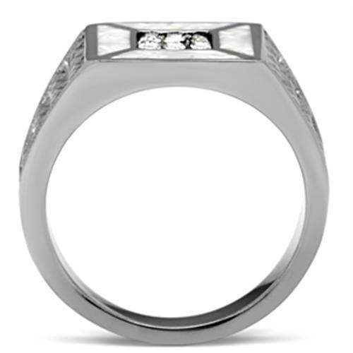 Crystal Engagement Rings TK385 Stainless Steel Ring with Top Grade Crystal