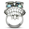 Crystal Engagement Rings TK400 Stainless Steel Ring with Top Grade Crystal