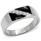 Crystal Engagement Rings TK414701 Stainless Steel Ring with Crystal