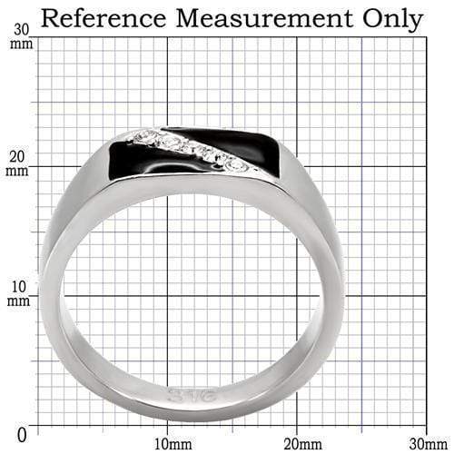 Crystal Engagement Rings TK414701 Stainless Steel Ring with Crystal