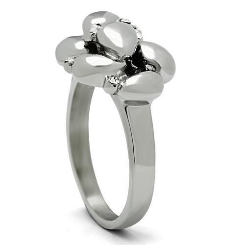 Crystal Engagement Rings TK476 Stainless Steel Ring with Top Grade Crystal