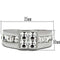 Crystal Engagement Rings TK487 Stainless Steel Ring with Top Grade Crystal