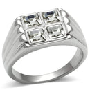 Crystal Engagement Rings TK488 Stainless Steel Ring with Top Grade Crystal