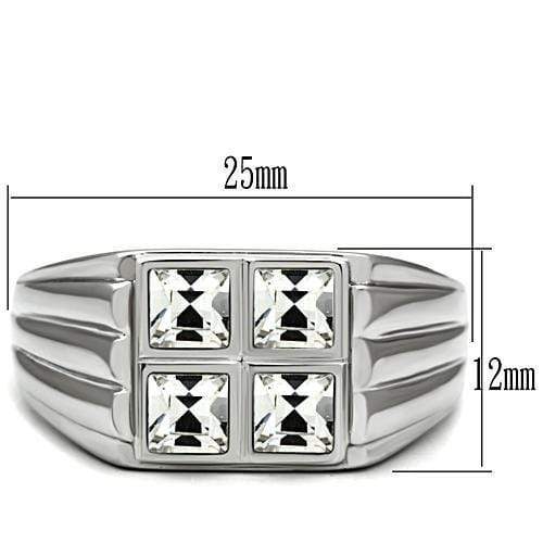 Crystal Engagement Rings TK488 Stainless Steel Ring with Top Grade Crystal