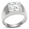 Crystal Engagement Rings TK489 Stainless Steel Ring with Top Grade Crystal