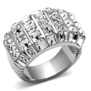 Crystal Engagement Rings TK490 Stainless Steel Ring with Top Grade Crystal