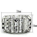 Crystal Engagement Rings TK490 Stainless Steel Ring with Top Grade Crystal