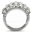 Crystal Engagement Rings TK490 Stainless Steel Ring with Top Grade Crystal