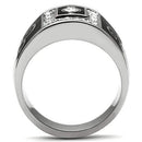 Crystal Engagement Rings TK492 Stainless Steel Ring with Top Grade Crystal