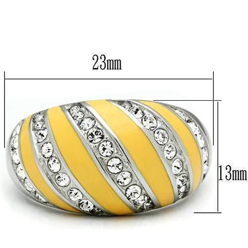 Crystal Engagement Rings TK506 Stainless Steel Ring with Top Grade Crystal