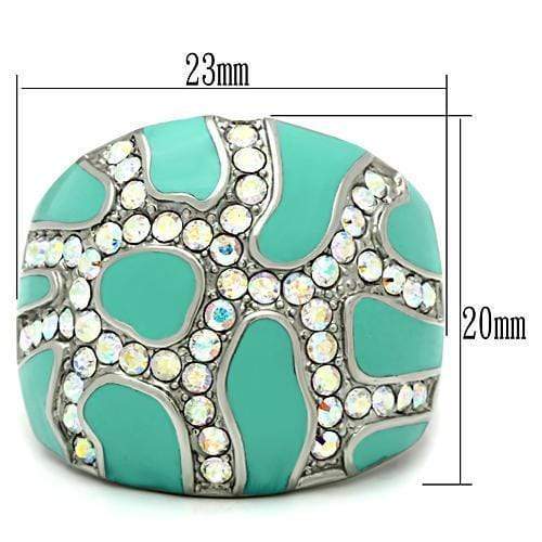 Crystal Engagement Rings TK507 Stainless Steel Ring with Top Grade Crystal