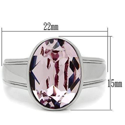 Crystal Engagement Rings TK522 Stainless Steel Ring with Top Grade Crystal