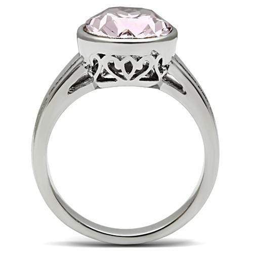 Crystal Engagement Rings TK522 Stainless Steel Ring with Top Grade Crystal