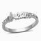 Crystal Rings LO3974 Rhodium Brass Ring with Top Grade Crystal